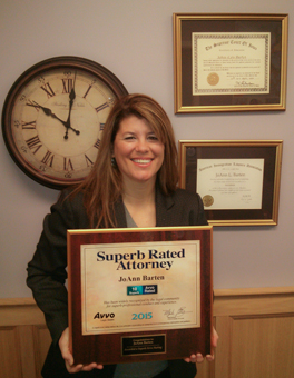 JoAnn holding super attorney award